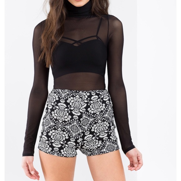 Sheer Mesh Long Sleeve Top - Picture 3 of 4